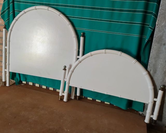 Cabecero cama madera pintada en blanco 105cm