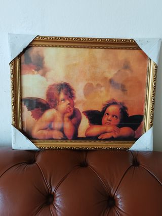 Quadro angioletti cornice oro