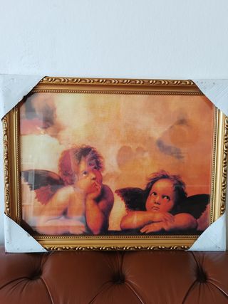 Quadro angioletti cornice oro