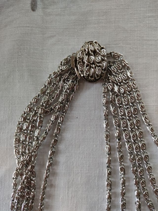 Collana metallo argentato 6 Fili