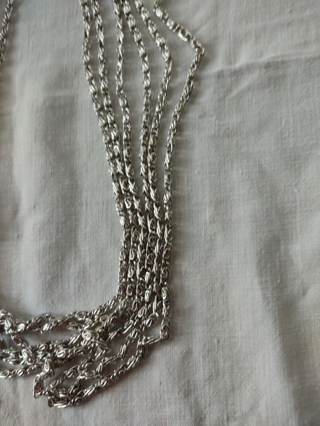 Collana metallo argentato 6 Fili