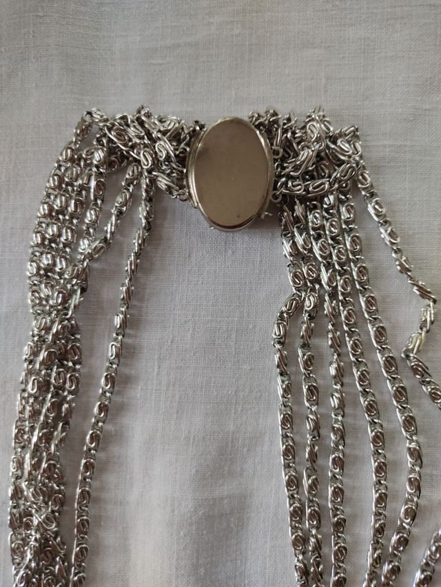 Collana metallo argentato 6 Fili