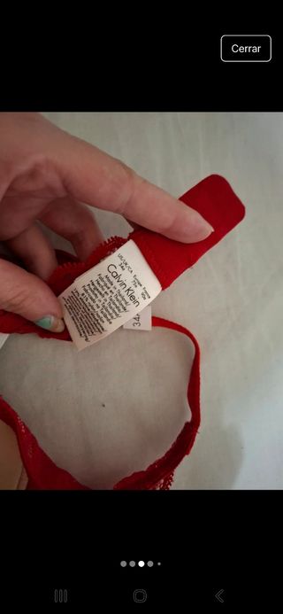 Sujetador rojo Calvin Klein 34A