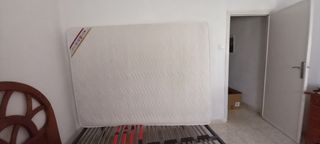 Cama completa somier laminas madera y colchón