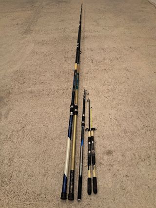 Cañas Pesca: 5 cañas usadas