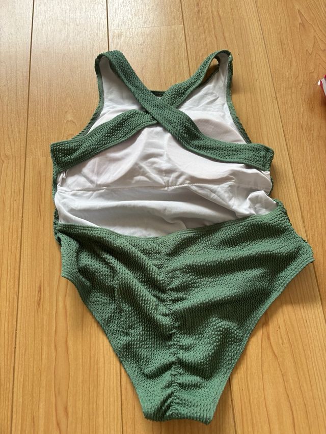 Bañador premamá cruzado verde 