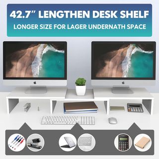 Soporte Giratorio para 2 Monitores con Cajón