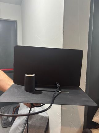 Lampara estanteria negra metal