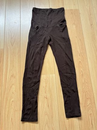 Pantalón premamá marrón elástico