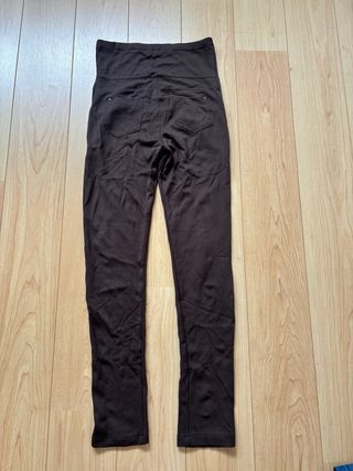 Pantalón premamá marrón elástico