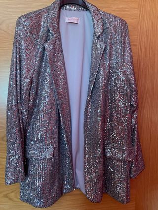 Chaqueta lentejuelas plata Pavilion M
