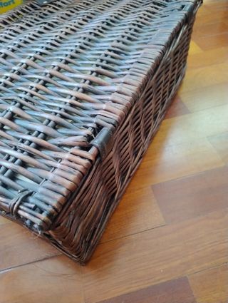 Cesta picnic mimbre marrón