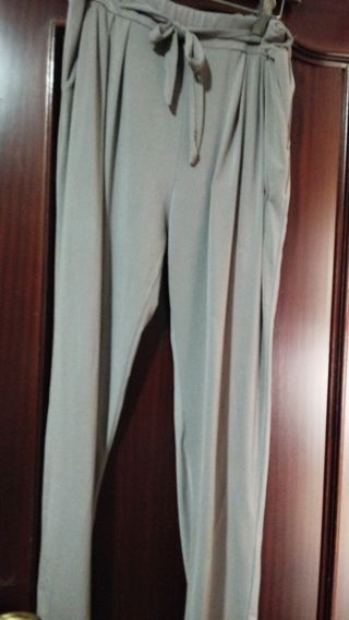 Pantalones verano grises