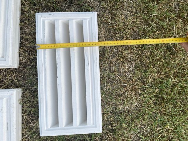 3 Rejillas ventilación moldura blanco