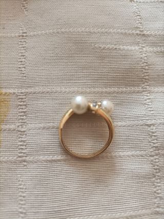 Conjunto oro 18k perlas