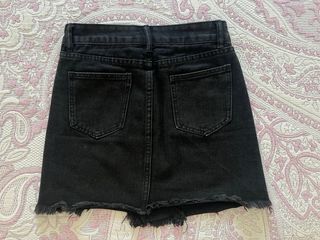 Mini falda vaquera negra