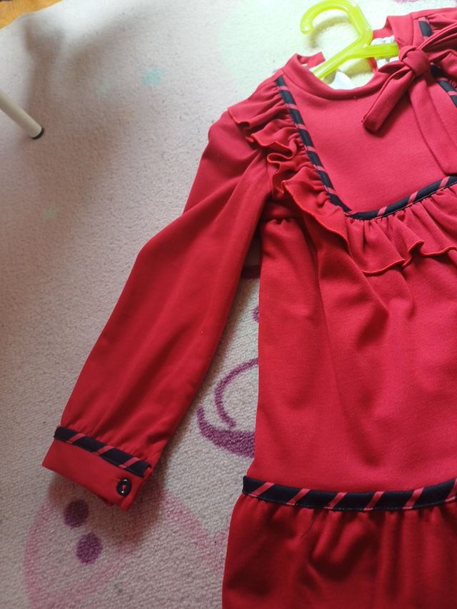 Vestido niña rojo - Talla 6