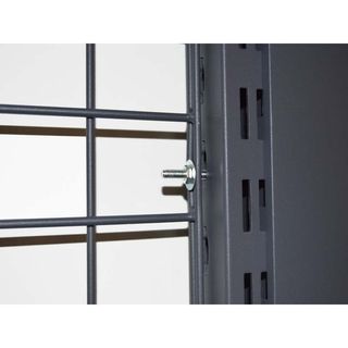 ESTANTERIA METALICA GRIS CON MALLA TIPO GONDOLA