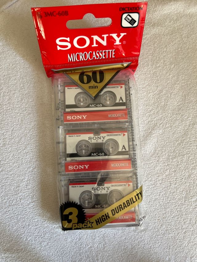 3x Sony MC-60 Microcassette - 60 min