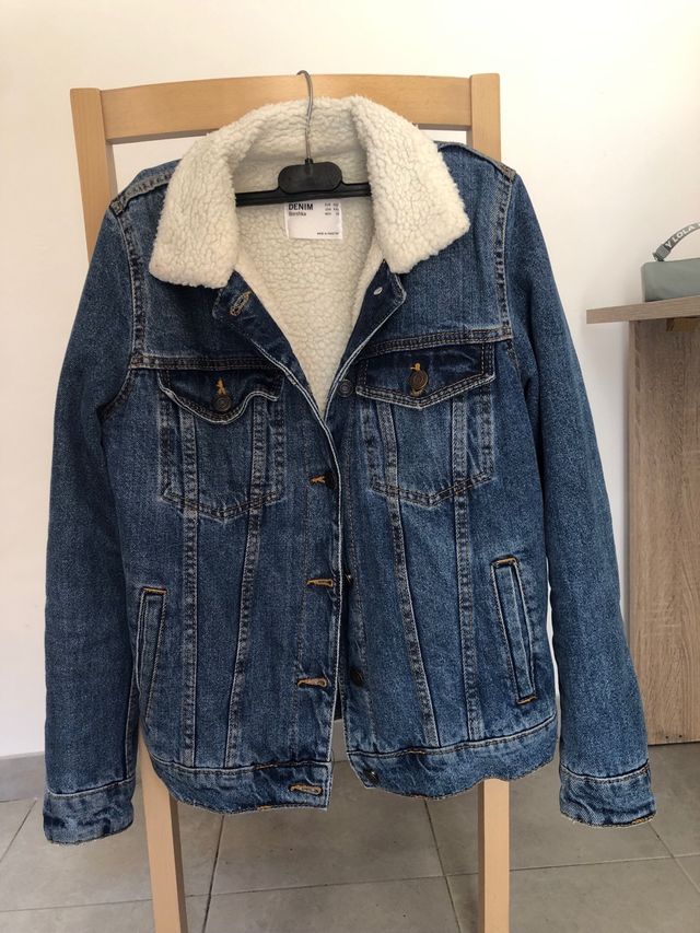Chaqueta vaquera Bershka borreguillo talla XXS