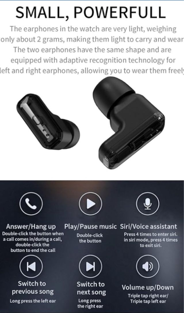 RELOJ DEPORTIVO INTELIGENTE + AURICULARES NUEVO