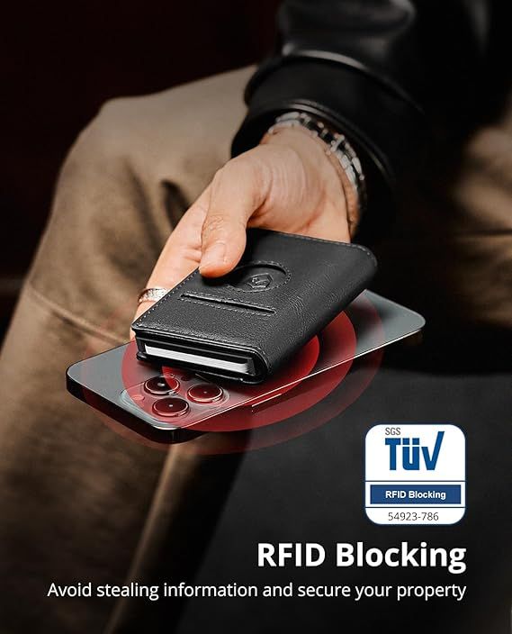 YESIIW Billeteras para Hombre, Airtag Carteras