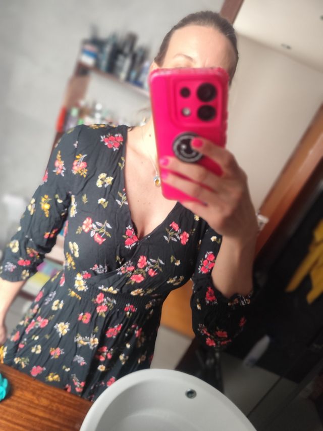 Vestido Springfield midi floral