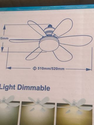 Ventilador con luz led para casquillo
