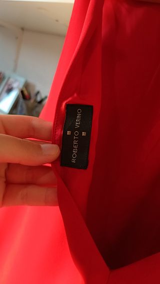 Vestido rojo Roberto Verino - Escote espalda