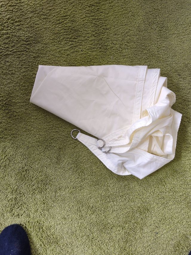 Vela de sombra triangular beige 3,5x3,5m