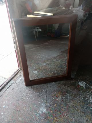 Espejo madera marrón