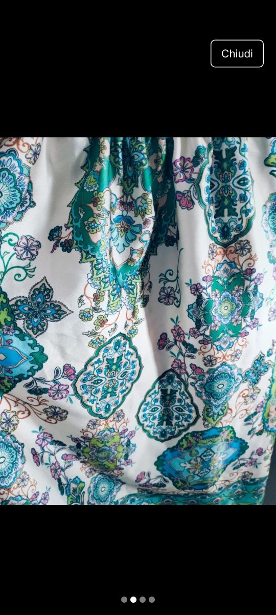 Canotta estiva multicolor con fiocco sulla spalla