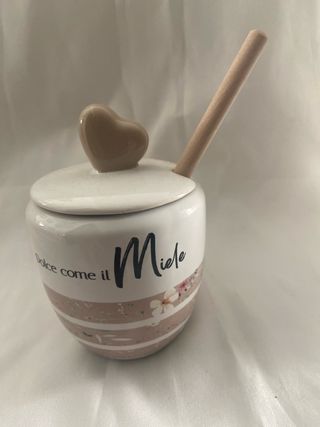 Barattolo Miele Ceramica Beige