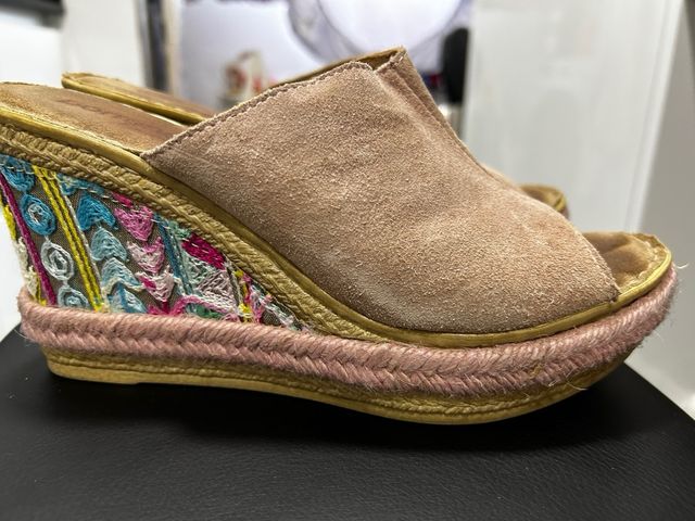 Cuñas rosa-multicolor