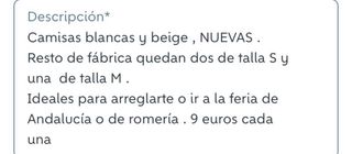 Blusa blanca Romerias - Talla M-S 