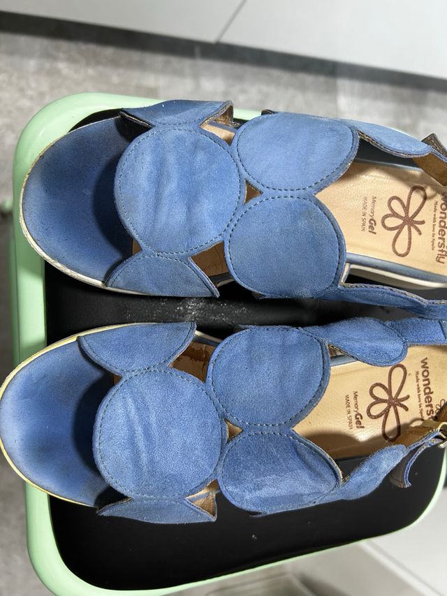 Sandalias Wonders azul