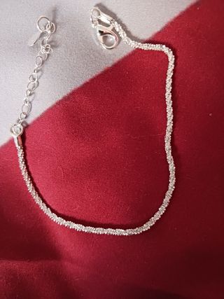 Pulsera plata 925 doble cruzada