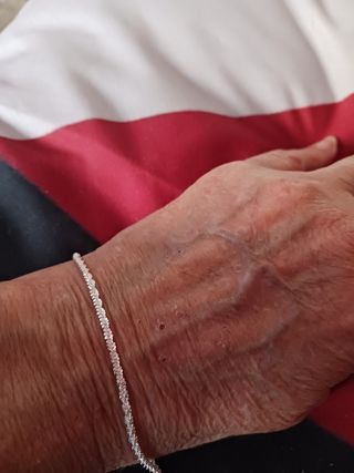 Pulsera plata 925 doble cruzada