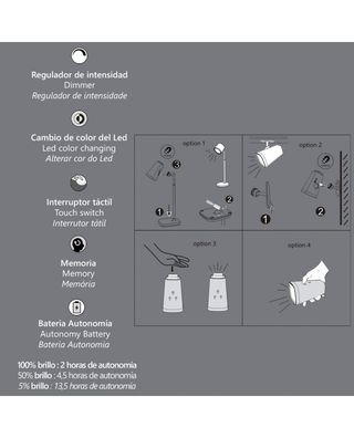 FLEXO LED  6W CCT +LINTERNA+SOBREMESA+APLIQUE