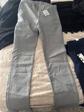 Pantalones marca hombre  - Gris - y azul Talla 38