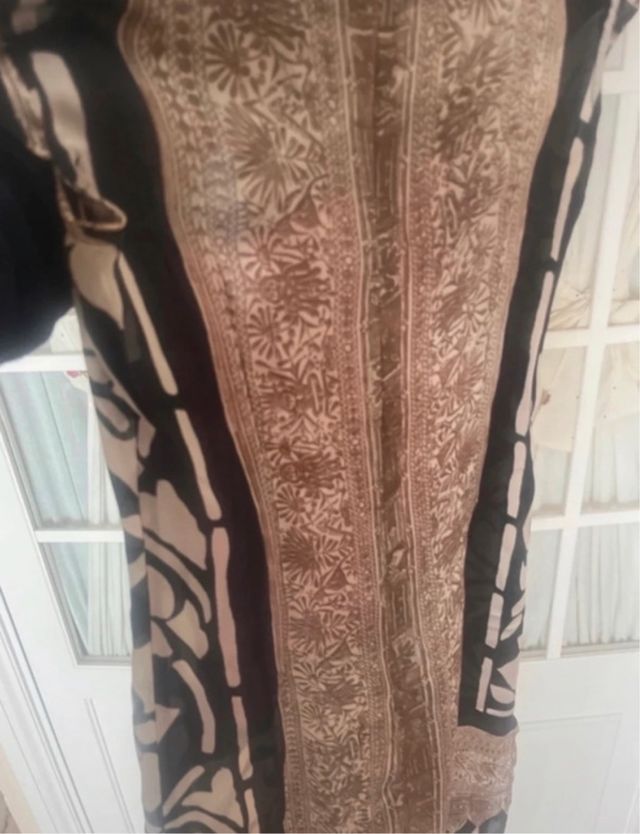 Vestido seda verano - rojo y negro