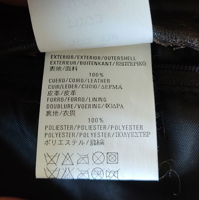 Cazadora de cuero  hombre