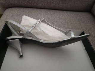 Sandalias Plata Brillantes