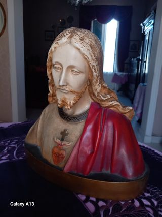 Mezzo Busto figura sacra Gesù anni 60