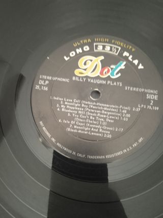 LP Vinilo Billy Vaughn Plays
