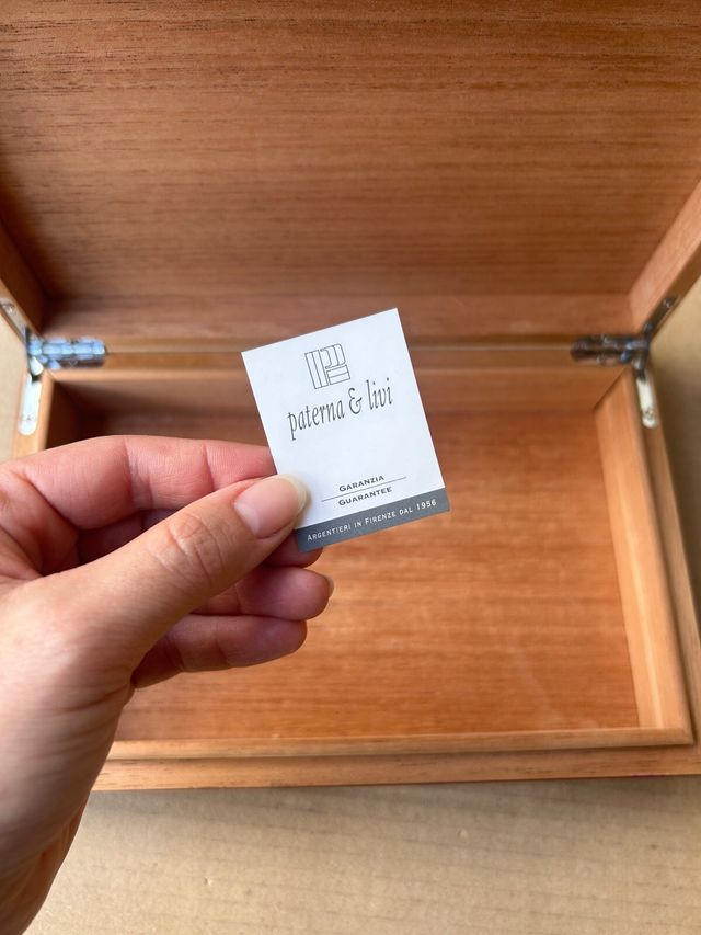 Scatola vintage Veliero legno argento