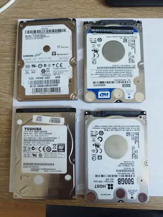 Discos duros 500GB - HGST, Samsung, Toshiba, WD