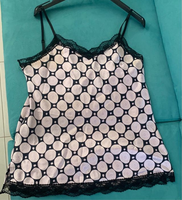 Top Juggler lilla e nero pizzo