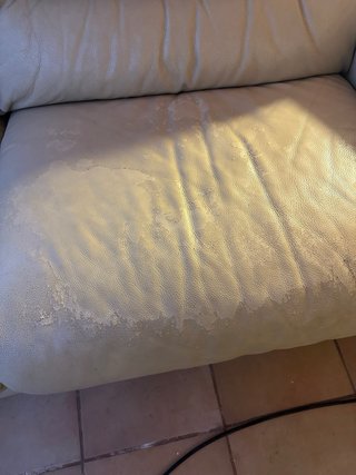 Regalo sofá piel beige con 1 motor para reparar.