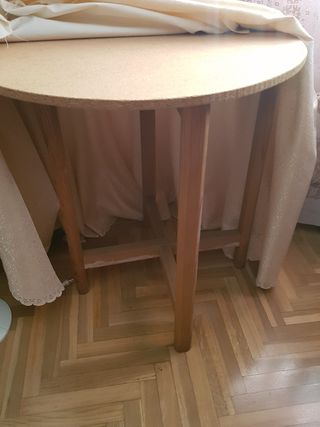 Mesa camilla redonda - Madera Faldon incluido